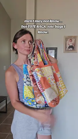 Just your neighborhood tote bag dealer #elandemdesign #totebag #patchwork #quilted #sewtok #teachersoftiktok #backtoschool #inmyreadingera #forthegirls #BookTok 