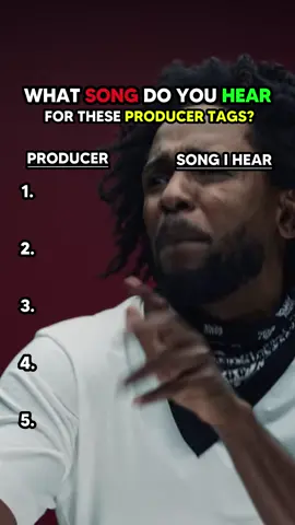 What Song Did you hear for these producer tags on rap songs? If you had the same as mine, leave a 🐉 emoji ! #producertag #raptok #producer #kendrick #kendricklamar #travisscott #producertok #drake #dababy #future #metroboomin #producertagorigins