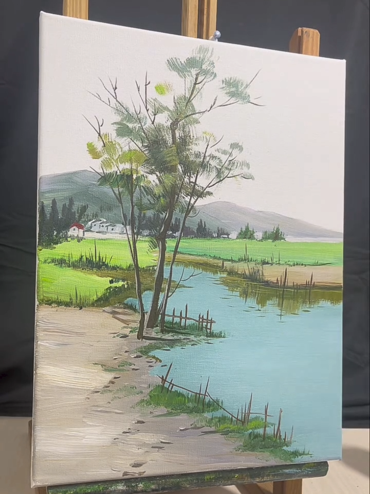 How to draw beautiful scenery with acrylic #scenery #beautiful#acrylicnails #acrylicpainting #illustration #sceneryvideos #naturephotography📷 #nature #drawings