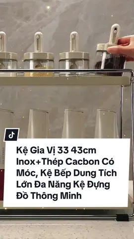 Kệ Gia Vị 33 43cm Inox+Thép Cacbon Có Móc, Kệ Bếp Dung Tích Lớn Đa Năng Kệ Đựng Đồ Thông Minh #back2school #Master2023byTikTok #xuhuong #LearnOnTikTok #xuhuong2024 #trending #xh #xhtiktok #fypシ  #fly  #muasamcungtiktok #dodung #dodungtienloi#dodungthongminh #dodungtienich #giadung #giadungthongminh #giadungtienich #giadungtienloi #TikTokFashion #antifakenews #tiktokvietnam #tienich #tienichgiadinh #dodung19x #phukiennhabep #kegiavi #kegiavinhabep #kegiavi2tang #kegiavidanang #kegiavideban #kedunggiavi #kedunggiavitrongnhabep #kedunggiavinhabep #kedunggiavi2tang #kegiaviinox 