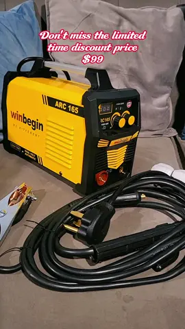This portable welder is so lightweight and handy. It works great and it's a great starter welder for those that need one. #welder #lightweight #tools #toolsinaction #weld #metal #shop #garage #useful 