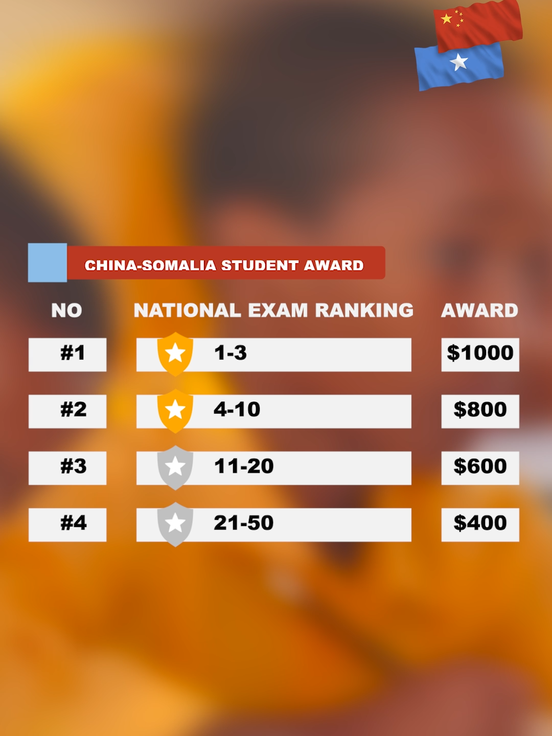 China-Somalia Friendship Student Award Program for 2024 National Examination #2024 National Examination #Somalia