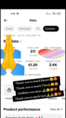 Thank you so much Buyers and Tiktok 🙏❤️❤️😍 #thankyoubuyers😘😘😘 #thankyoutiktok #thankyougodforeverything #godblessyouall #creatorinsightview #creatorsearchinsights 