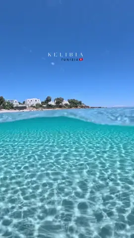 The most beautiful beach in Tunisia 🇹🇳☀️ #kelibia #tunisia #beach 