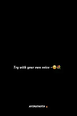 Try with your own voice 😩🤝🏻🖤❤️#astheticfta #100k #fyp #asthetic #trending #slowedandreverb #trendingsound #instrumental 