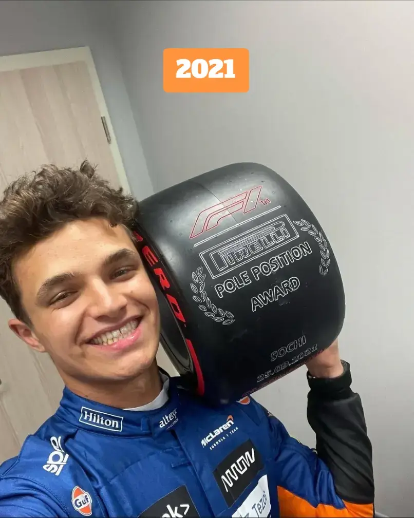 After three years finally pole again! His first one was in 2021 at the Russian GP. #landonorris #lando #norris #mclaren #f1 #formula1 #poleposition #pole #oscarpiastri #maxverstappen #lewishamilton #spanishgp #f1tiktok #fyp 