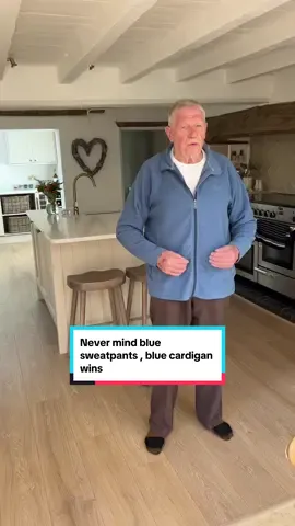 91 year old Grandad in blue cardigan vs girl in blue sweatpants 😅 #tyladance #ate 