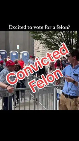 Everyone excited to vote for a convicted felon? #fyp #rally #funny #interview 