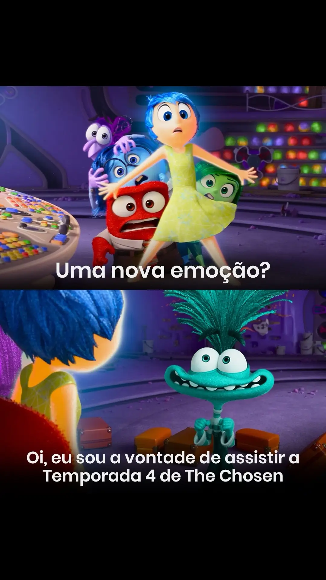 Amanhã (23) no YouTube The Chosen Brasil, às 13h30, Episódios Um e Dois da Quarta Temporada, em Português.  Quem está *ansioso* para assistir? 🤣 #thechosentemporada4 #divertidamente #insideout2 