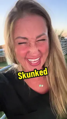 He smelled better…. More soup like🤣🤣 #skunked #sprayedbyaskunk 