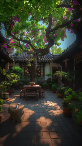 Let's go to the countryside and build a small courtyard like this, enjoying the tranquility of time#CourtyardTime #Courtyard