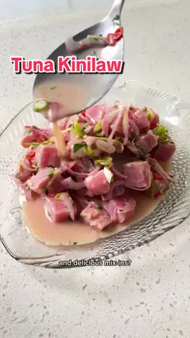 Ever made tuna kinilaw at home? 🐟 Use the best quality tuna you can find! #pepperph #kinilaw #kinilawnatuna #filipinofood #lutongbahay 