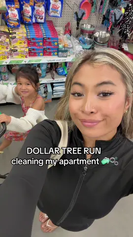 Running back to dollar tree whenever i need to buy anything else to clean my apartment 🏃‍♀️ #dollartreefinds #apartmentcleaning #cleaningsupplies #firstapartment 