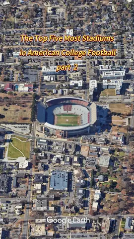 The Top Five Most Intimidating Stadiums in American College Football part2#CollegeFootball #football #stadiums #ranking #top5 #trending #reddit #googleearth #michigan #pennstate #clemson #alabama #bama 