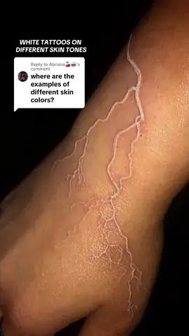 Replying to @Abriana🍒🪩 some examples of white ink tattoos on different skin tones #whiteinktattoo 
