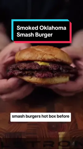 Do you like Oklahoma Smash Burgers?! I’m normally not a huge fan of the ones that come with that weird sauce! I know it’s common, but not my thing.  I made a simple version, but using my Smoked Smash burger idea from the other day!  I fired up my @recteq_official and set it as low as it can go, and let these smoke for about 30 mins!  While they cooked, I took a white onion and thinly sliced it using the culinary finger death trap and got my toppings ready for the burger.  When these balls are smoked, we can head out to the @recteq SmokeStone and get these things cooked!  Toppings make a difference, and I love keeping it simple especially when testing something out!  I used Mustard, spicy @grillospickles , and American cheese!  Try these, trust me!  #smashburger #foodhack #burgerrecipe #burger #oklahomaburger #Recipe #food #Foodie #fyp #foryou 