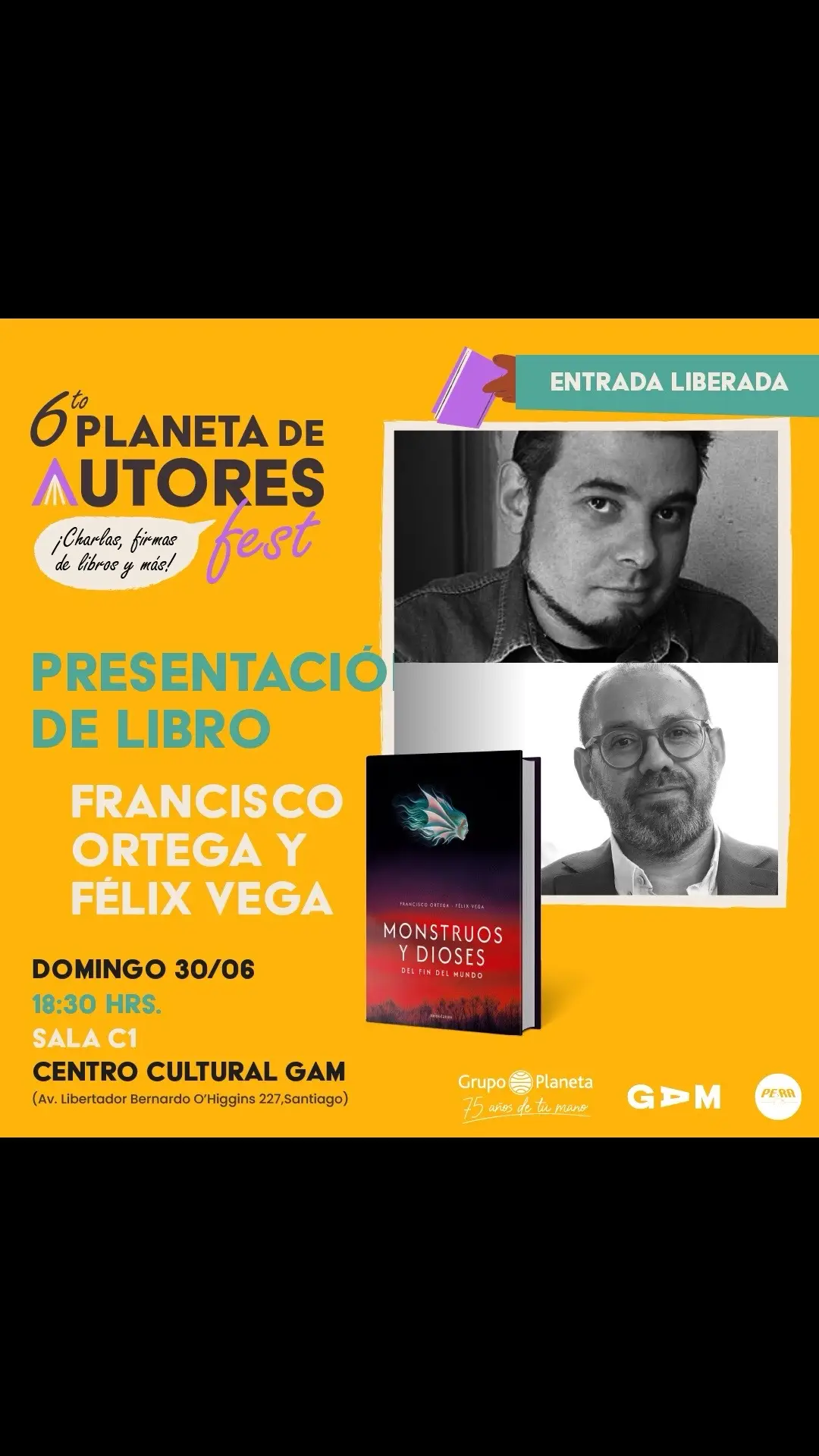 #monstruosdiosesdfm próximo domingo 30 a las 18:30 lanzamiento, venta y firma en el @centrogam cc @felixbuscamares @planetadelibroscl @edicionesminotauro