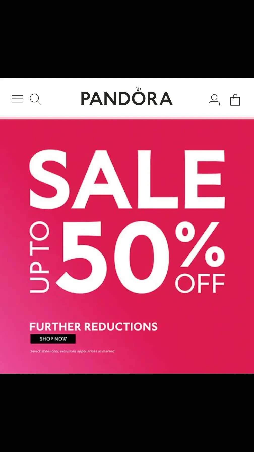 Pandora's 50% off sale is a limited time offer that includes a wide range of jewelry, including rings, charms, bracelets, necklaces, and earrings ¹. The sale is available on the Pandora website and in-store, and prices have been reduced by up to 50% off the original price. This is a great opportunity to save on Pandora jewelry, but be sure to act quickly as the sale is only for a limited time.