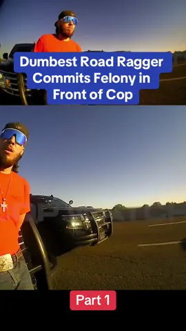 Dumbest Road Ragger Commits Felony in Front of Cop #cops #police #policeofficer #policeoftiktok #copsoftiktok #MomsofTikTok #usa 