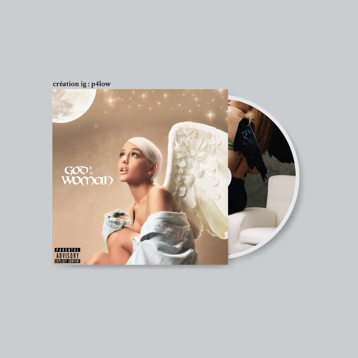 Assez simple mais je suis fan  #arianagrande #graphisme #cover #album #albumcover #design #musiccover #musicalbum #infographie #photoshop #godisawoman #ariana #ange #etudiante #younggraphicdesigner 