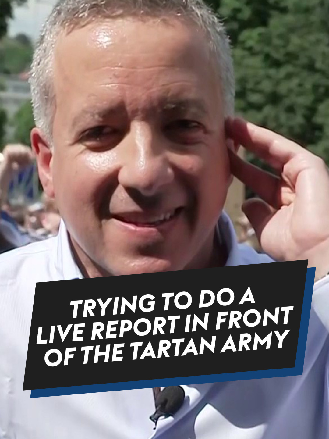 Trying to do a live report in front of the Tartan Army 😂🏴󠁧󠁢󠁳󠁣󠁴󠁿 #tartanarmy #scotland #hungary #euro2024 #euros