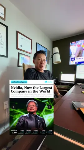 Nivida is now the largest company in the world. To learn more, click our link in bio to get @Moby free newsletter! #nividia #nvda #ai #chips #aichip #stock #stocktok #fintok #stockmarket #microsoft #stocks #financialliteracy #financialeducation #financialfreedom #money #investor #investing #invest 