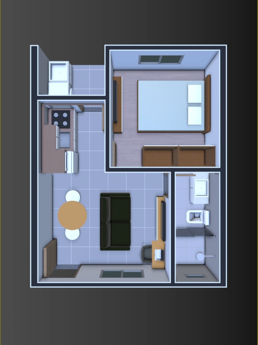 KITNET 30m² Decorada com Medidas Rápido e Fácil #arquitetura #engenharia #construção #obras #decoração