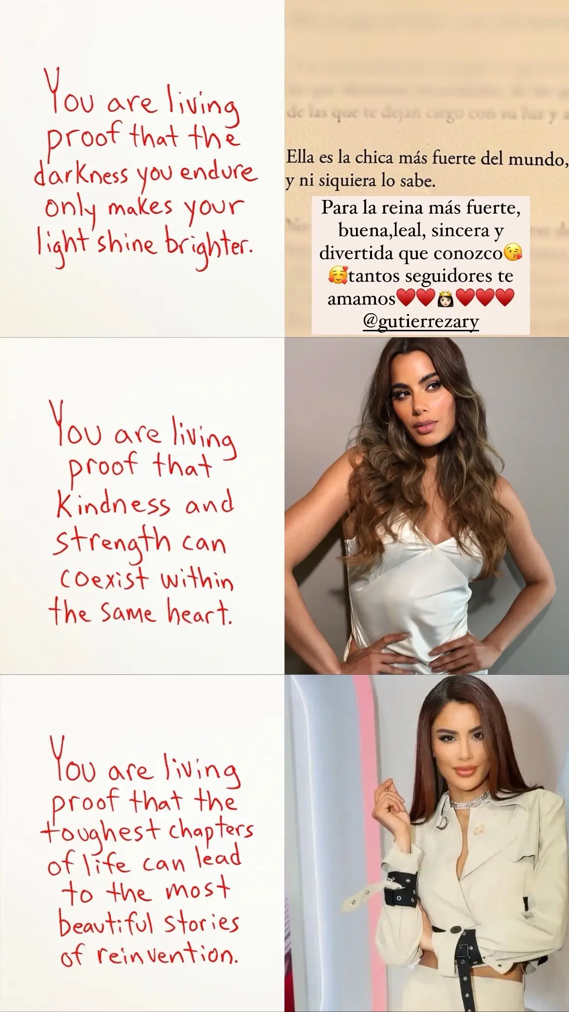 Una verdadera inspiración y ejemplo a seguir mi reina @Ariadna de Colombia para el mundo ♥️♥️♥️♥️♥️♥️♥️♥️ con amor todo se soluciona y y nosotros te amamos beba #ariadna #ariadnagutierrez #arylovers #teamtierra #lcdlf4 