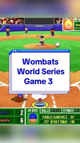 After a disappointing loss in Game 2, The Wombats look to take back their series lead against the New York Yankees in Game 3 of the Backyard Baseball World Series. #backyardbaseball #oldschoolgames #MLB 