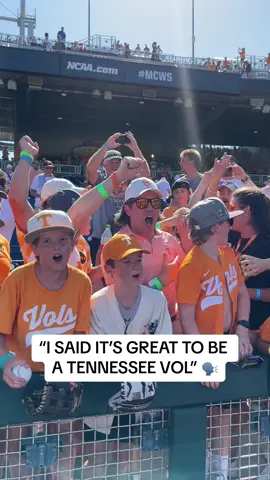 #Tennessee fans singing loud and proud after forcing Game 3 at the #MCWS 😤 #NCAAbaseball #baseball #Volunteers @SECNetwork 