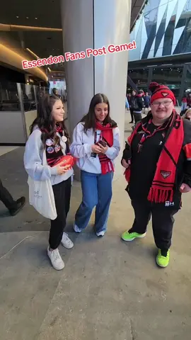 Poor Sienna she just wanted a photo!!! Essendon Fans Post game. Essendon vs Westcoast Round 15 2024. #supporters #Sport #fans #essendonfc #essendon #AFL #marvelstadium #Disability #Inclusion 