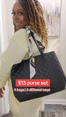 $13 purse set 4 bags 6 different ways #laptopbagforwomen #minipurses #tiktokshopsummer #tiktokshopsuperdeals #tiktokshopsummerdeals #affordablepurses #overnightbag 