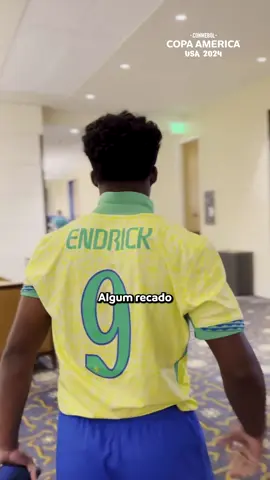 Se liga no recado do @Endrick Felipe antes da estreia do Brasil 🇧🇷 #copa24 #VibraOContinente #futebol #copaamerica #brasil #endrick @CBF_TV_OFICIAL 