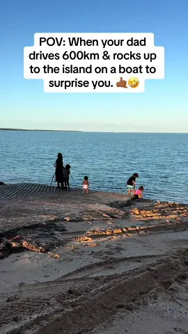 The best suprise! Told the kids lets go to the beach and have a play. They did NOT expect this. 🥰 #family #aboriginaltiktok #yolngutiktok #island #islandlife #boat #bushlife #northernterritory #beach #outbackaustralia #islandhome #CapCut @Fitzy’s Gotta Be Fishing 