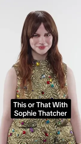 The ending gives, “Is it me? Am I the drama?” 😂 #SophieThatcher #ELLEMagazine #ThisorThat #HollywoodRising 