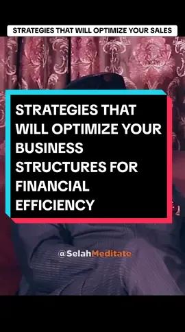 Strategies that will optimize your business structures for financial efficiency and profitability. Optimizing sales involves implementing strategies that enhance the efficiency and effectiveness of your sales processes, leading to increased revenue and growth for your business. Here are some key strategies to consider. Shared by Mazi Sam Ohuabunwa. What are your thoughts? Check the comments section to watch the full interview on MASTERING BUSINESS SYSTEMS: How To Build Effective Business Structures And Systems For Business Success. Mazi Sam Ohuabunwa on Selahmeditate Podcast. Selah   #selahmeditatewithmazisamohuabunwa