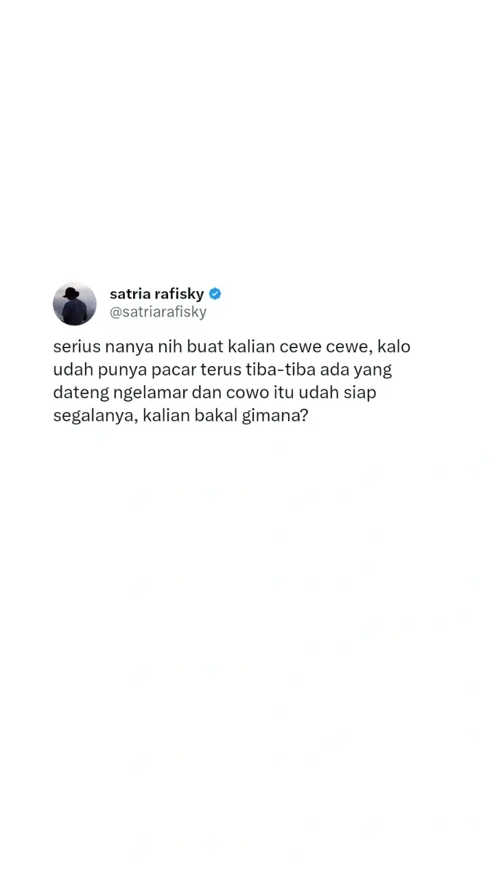 pilih yg mana?  #relatable #marah #Love #Relationship #trauma #trustissues #broken #brokenheart #patah #patahhati #mental #MentalHealth  #love #relationship #girls #woman #co #boy #manja #lyodra #lyodraginting #takselalumemiliki #takselalumemilikilyodra #wish #wishlist #dream #impian #pasangan #jodoh #relationship #love #selflove  #womanpower #woman #mood #overthinking #problem #girls #girlssupportgirls #pernikahan #pernikahanidaman #dream #wish #wishlist #jodoh #girls #boy  #suami #suamiistri #halal #love #waktu #time  #relationship #relatable #married #sad #sadstory #sadvibes #sadsong #sadvibes🥀 #quotes #quotestory #galau #galaubrutal #x #katakata #lyodra #lyodraginting #takselalumemiliki #takselalumemilikilyodra #single #music #musically #romance #spedup #spedupsounds #song #musik #galau #impian 