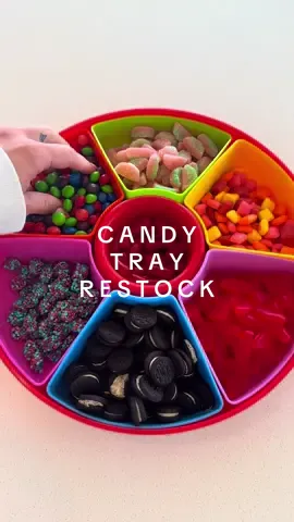 Let’s restock my rainbow candy tray! 🌈🤩 What would you add?? 🍬 #candyrestock#asmr#restocking#restockasmr#organized#restock#candy#snackrestock#snackbox 