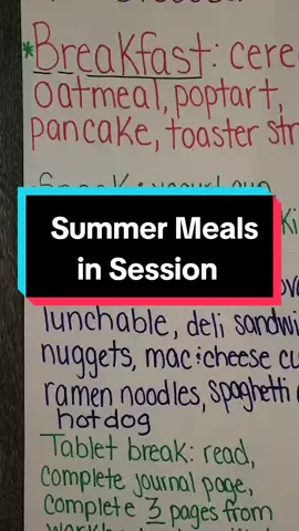 Summer is in session and these kids bet not eat up all the food up in one day!!#onthisday #Summertime #summermeals #outofschool #MomsofTikTok #momof3 #blackmomtent