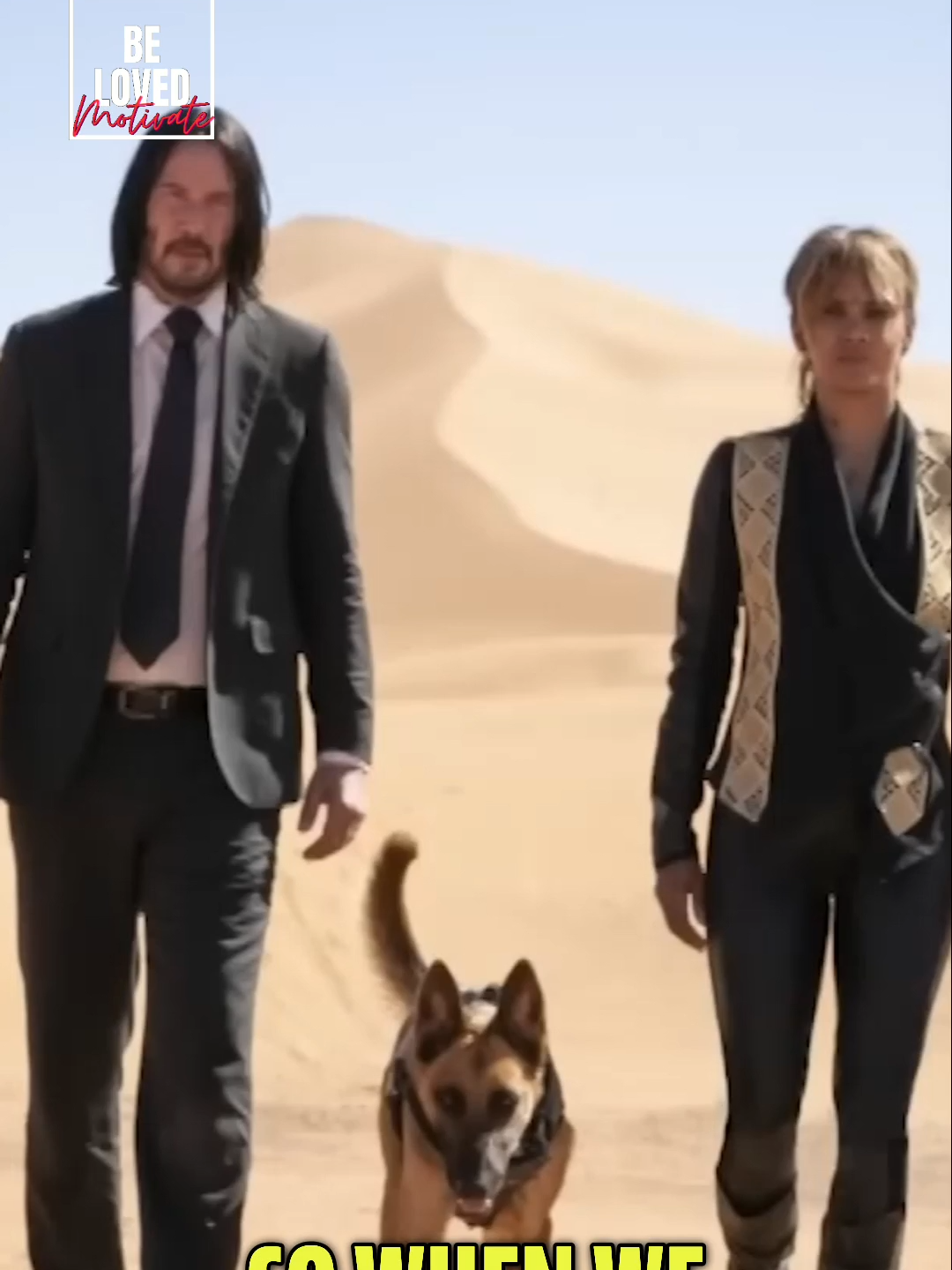 John Wick's Impeccable Suit Even in the Sahara Desert #johnwick #keanureeves #halleberry #belovedmotivate #fyp #viral