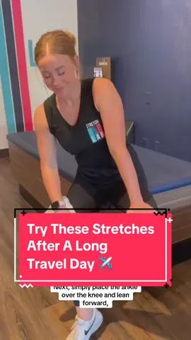Summer travel is here! 🌞✈️ Don’t forget to take care of your body on those busy travel days. Check out these 3 essential stretches from Emily Kammer, a flexologist at StretchLab. Send this to someone who needs a good stretch! 🧘‍♀️✨ #TravelTips #Stretching #SelfCare #stretchlab  