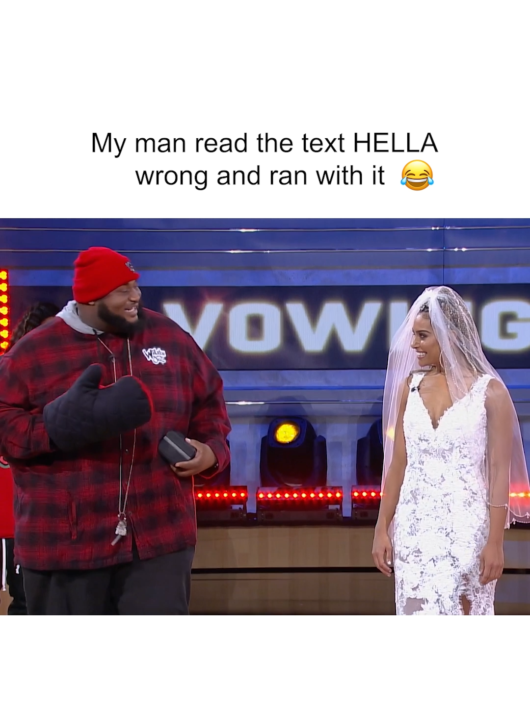 He definitely kept the receipt 👀 #WildNOut #VowingOut #BigMack #funny #wedding #proposal #jokes #breakup #vows #vowsgonewrong