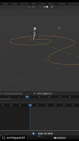 Day 41/100: How to make a character walk on a path in Blender? Short tutorial but extremely useful! #3d #blender #blender3d #blendertutorial #3dtutorials #3drender #3dartist #3danimation #3dart #3dartwork #tutorial #reels #viral #viralvideos #architgupta3d #100daychallenge #blenderrender #blenderart #repostandroid #repostw10