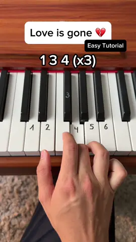Love is gone 💔 (Easy Piano Tutorial for Beginners) #loveisgone #easypiano #pianotutorial #pianolesson #pianolessons #piano 