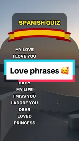 Love phrases in Spanish 🇪🇸 #spanishquiz #learnspanish #easyspanish #spanish 