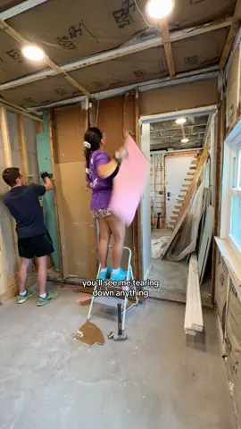 Should we keep it open or split up into 2 rooms again? 🧚🏽✨ #firsthome #oldhouse #diyhomeprojects #diyhomemakeover #diyhomeimprovement #housetransformation #renovation #renovationproject #renovationseries #bedroomdesign #bedroommakeover 