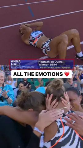 Just look at what qualifying for the Olympics meant to Anna Hall and her family 🥹 #TrackFieldTrials24 #annahall #trackandfield #family #wholesome #parisolympics 