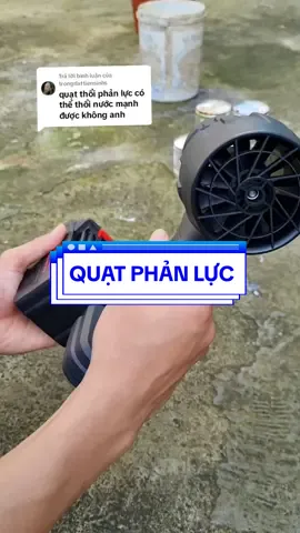 Trả lời @trongdattiensinhs  Quạt thổi phản lực cầm tay dùng chân pin phổ thông #quatphanluc #jetfan 