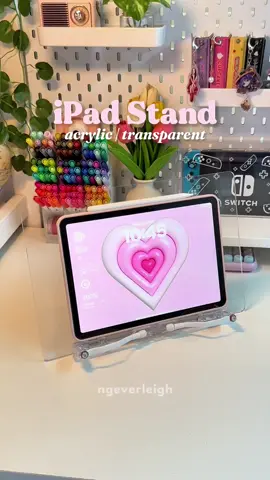 this is perfect to complete your aesthetic study table set up! 💗✨ #fyp #ipad #ipadaccessories #ipadair #ipadstand #desksetup #studytable #aesthetic #cozydesk 