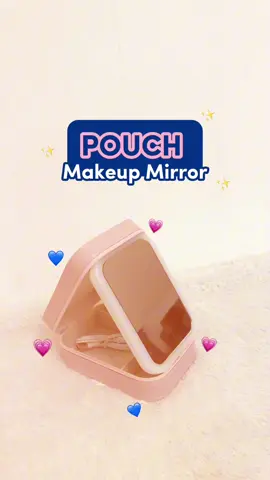 Pouch Makeup cermin dengan lampu 💓 aesthetic banget untuk makeup nya kamuuuuw ^^ #pouchmakeup #multifunction #wibgajian #WIBGAJIAN #creatorsearchinsights #fypシ゚viral 